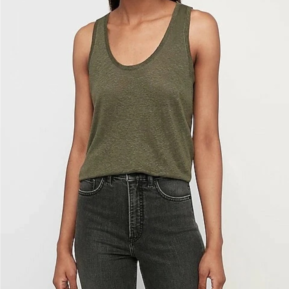 Express Olive Green Women's Tank Top